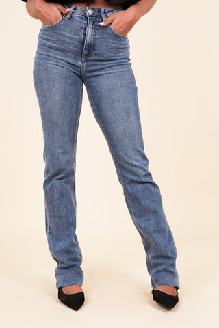 Tall straight leg jeans donker blauw - Novia