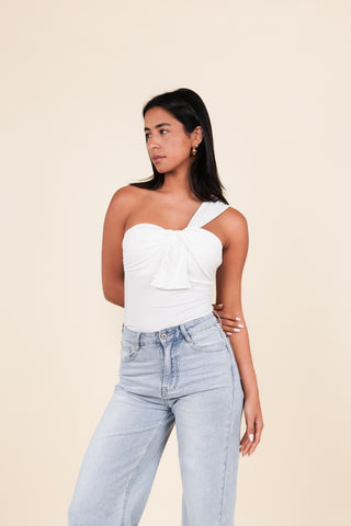 One shoulder twist bodysuit wit - Melia