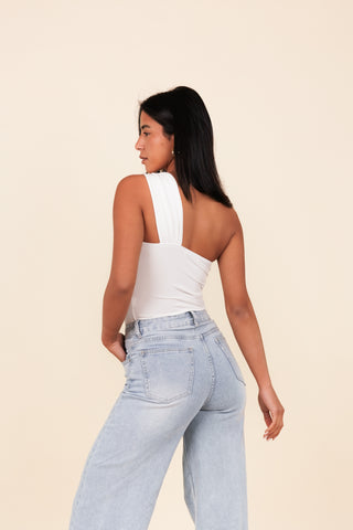 One shoulder twist bodysuit wit - Melia