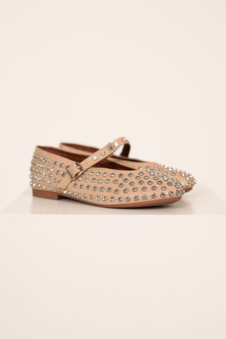 Ballerina's met studs beige - Lydia