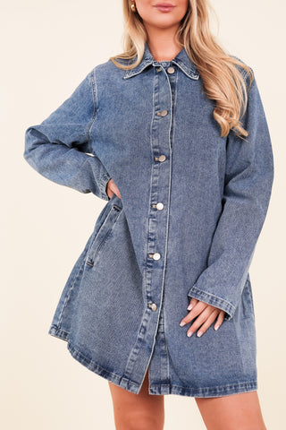 Denim jurk donker blauw - Bibi