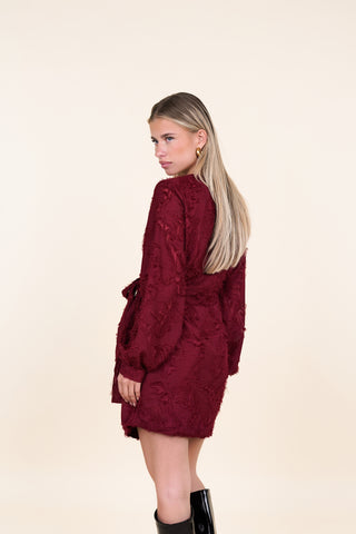 Overslag jurk burgundy - Lotta