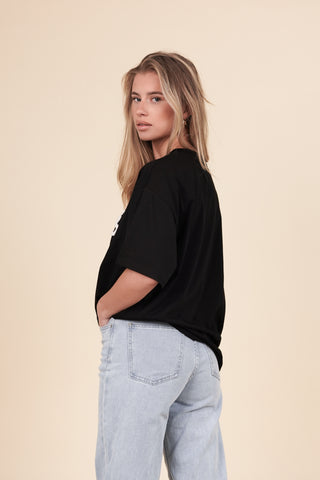 Oversized t-shirt zwart met print - Nala