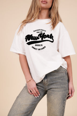 Oversized t-shirt wit met print - Nala