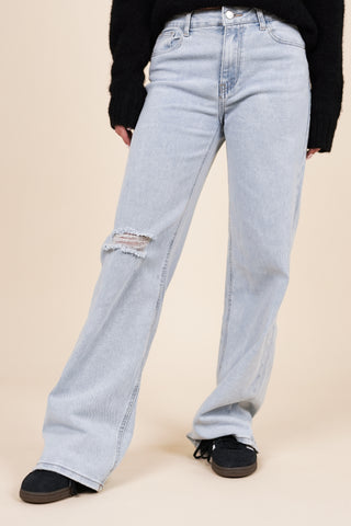 Wide leg jeans destroyed blauw - Cody