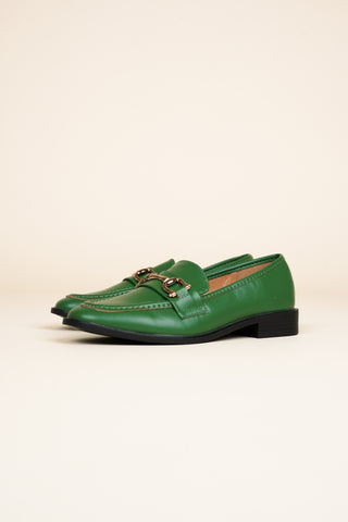 Loafers dames met gesp groen - Layla