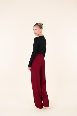 Dames pantalon burgundy - Laure