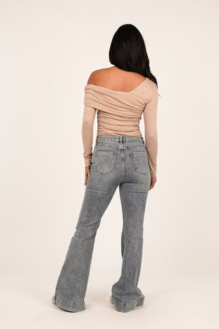 Flared jeans high waist blauw - Bailey