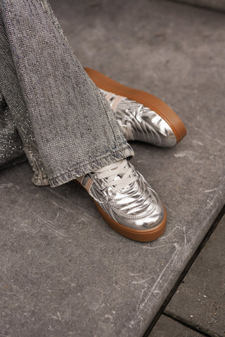 Metallic retro sneaker zilver - Chanty