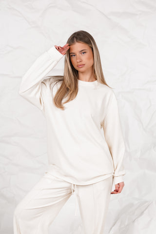 Oversized soft sweater creme - Nona