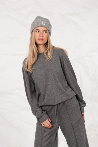 Oversized soft sweater grijs - Nona