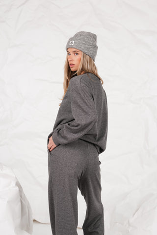 Oversized soft sweater grijs - Nona