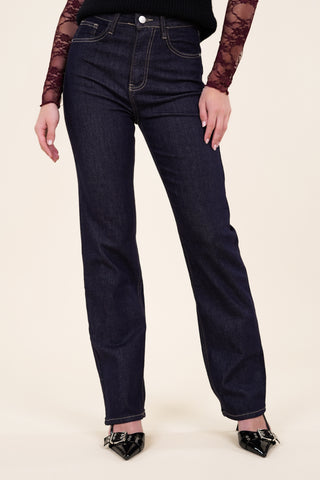 Straight leg jeans donker blauw - Lovie