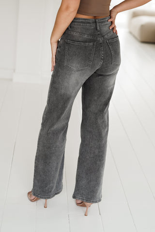 Straight leg jeans grijs - Raya