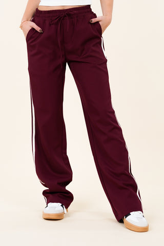 Straight leg jogger burgundy - Luna