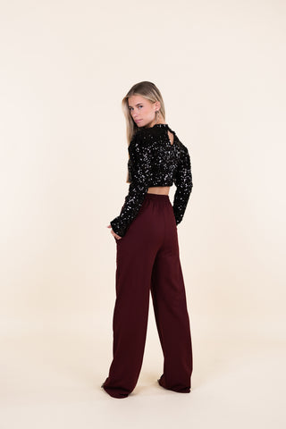 Straight leg jogger burgundy - Xio