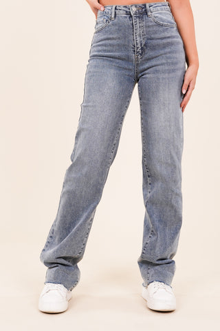 Straight leg jeans tall met blauwe wassing - Hayley